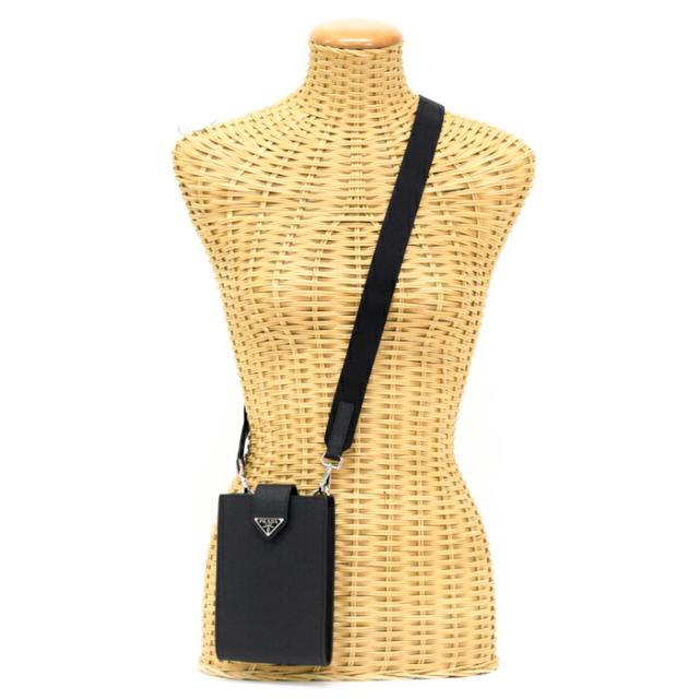 Aランク】 プラダ PRADA フォンショルダー サフィアーノレザー
