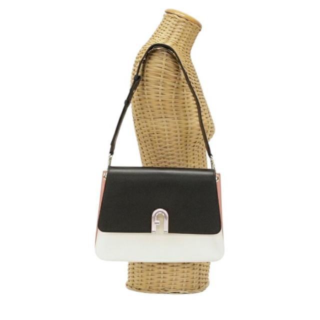 【Aランク】 フルラ FURLA ジェンマ M ショルダーバッグ M レザー アーチロゴ WB00518 ハンドバッグ 肩掛け ミニトート クラッチバッグ レディース ネロ (ブラック) / タルコ (ホワイト) / ポンペルモ (ピンク) 正規品 美品 中古 mbl23007