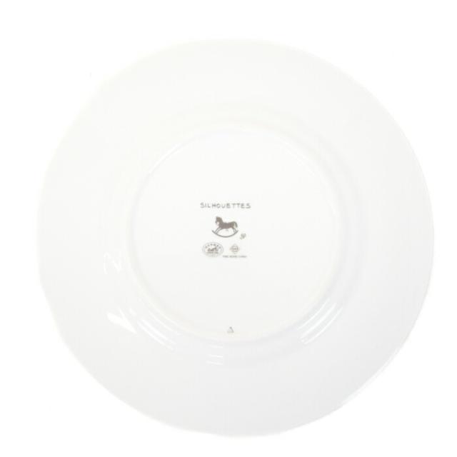 【Aランク】 エルメス HERMES デザートプレート 陶器 silhouettes プレート 皿 食器 インテリア レディース メンズ ホワイト 正規品 美品 中古 mbl30020