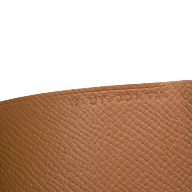 【SAランク】 エルメス HERMES カルヴィ デュオ エプソン (レザー) W刻印 (2024年) カードケース コインケース コンパクトウォレット 二つ折り財布 ミニ財布 マルチケース ゴールド (ブラウン) 正規品 極美品 中古 mbm15003_6