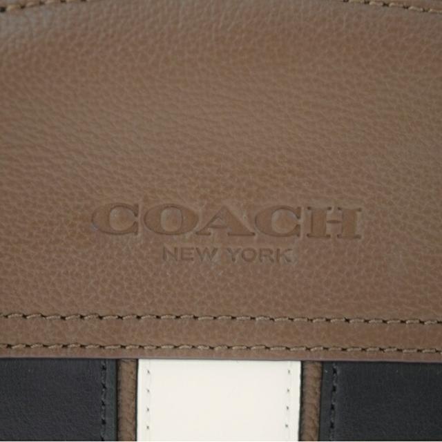 【AB位置づける】 コーチ職 COACH プリンスチャールズ島 風呂敷き包み なめし革 ヴァーシティ 縞模様 なめし革 F23215 ショルダーバッグ 差し交わす上半身 曲がったかけ 肩かけ スリングバッグ メンズ 赤銅色 / 黒いこと / 白いこと 定まり品 中古 mbm21002