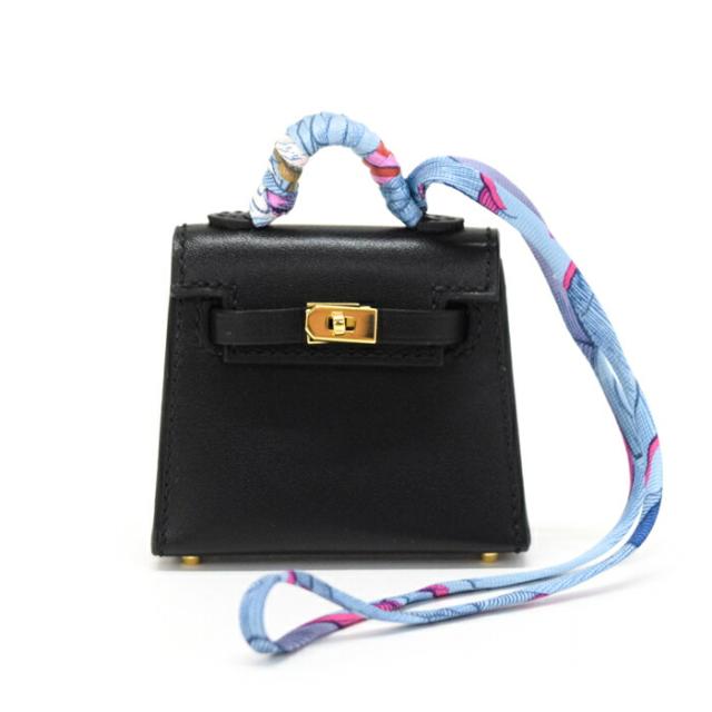 【Nランク】 エルメス HERMES ケリートゥイリー タデラクト (レザー) GD金具 U刻印 (2022年) ケリー バッグチャーム バッグ アクセサリー レディース メンズ ノワール (ブラック) 正規品 未使用 展示品 中古 mbm27001_1