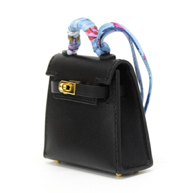 【Nランク】 エルメス HERMES ケリートゥイリー タデラクト (レザー) GD金具 U刻印 (2022年) ケリー バッグチャーム バッグ アクセサリー レディース メンズ ノワール (ブラック) 正規品 未使用 展示品 中古 mbm27001_2