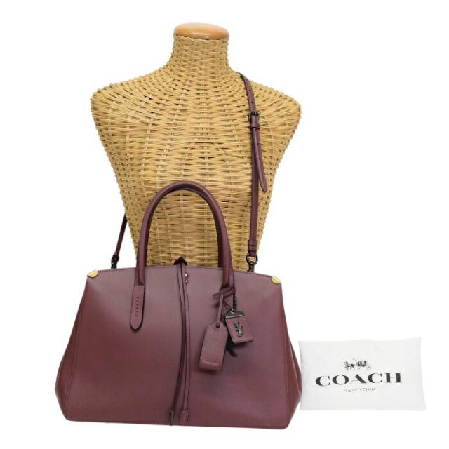 【ABランク】 コーチ COACH クーパーキャリオール レザー 22821 トートバッグ 2WAY 肩掛け 斜め掛け ショルダーバッグ レディース ボルドー (レッド) 正規品 中古 mbm28002