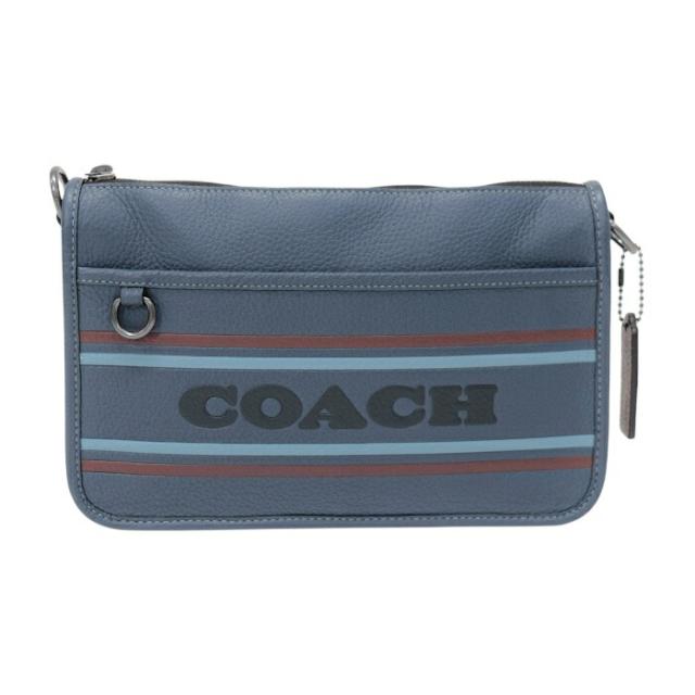 【AB位置づける】 コーチ職 COACH ヘリテージ オープンカー クロスボディ・コーチ 縞模様 リファインド ペブル なめし革 CG998 ショルダーバッグ 差し交わす上半身 肩かけ 曲がったかけ ジーンズ (青味) / マルチ 定まり品 中古 mbm28012