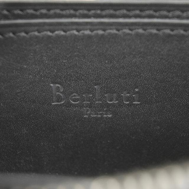 【Bランク】 ベルルッティ Berluti ワパ スクリットレザー ジップ付きコインパース スクリットレザー カリグラフィー パティーヌ F1118 カードケース コインケース コンパクトウォレット ベネチアンレザー メンズ ダークブラウン 正規品 中古 mbn01010_4