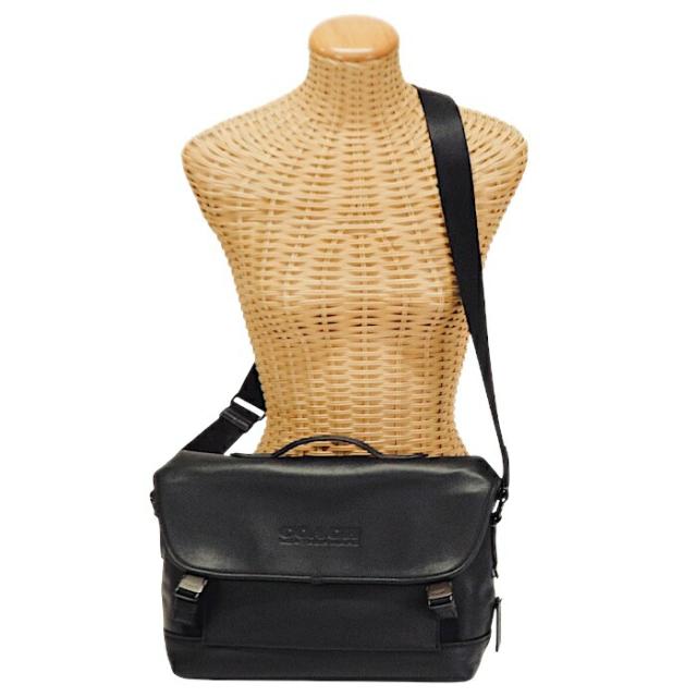 COACH コーチ レザーメッセンジャーバッグバイクショルダー金具2WAY