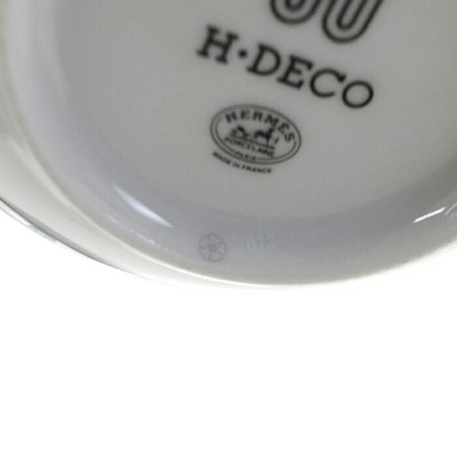【Nランク】 エルメス HERMES ボウル〈Hデコ〉 ポーセリン (陶磁器) シルクスクリーンプリント 茶碗 飯椀 お椀 食器 洋食器 H柄 レディース メンズ ホワイト / ブラック 正規品 未使用 展示品 中古 mbn19005