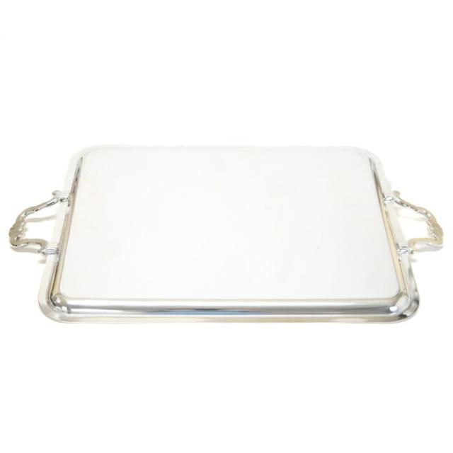 【ABランク】 クリストフル CHRISTOFLE RECTANGULARE TRY 3.11kg シルバー メッキ 42 00 500 プレート トレー 食器 レディース メンズ シルバー 正規品 中古 mbn26004
