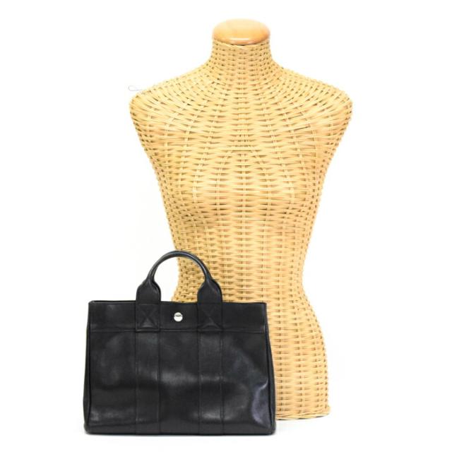 【Bランク】 エルメス HERMES フールトゥ PM エヴァーカーフ (レザー) SV金具 □E刻印 (2001年) ハンドバッグ ノワール (ブラック) 正規品 中古 mbn28001