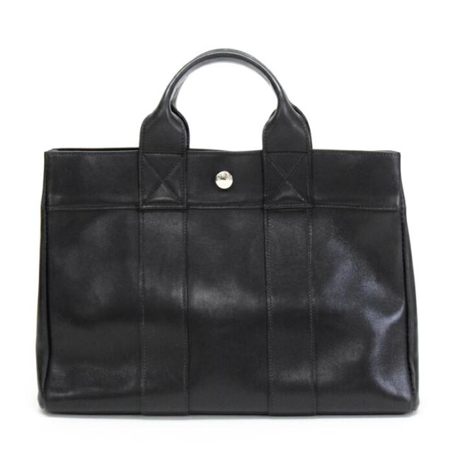 【Bランク】 エルメス HERMES フールトゥ PM エヴァーカーフ (レザー) SV金具 □E刻印 (2001年) ハンドバッグ ノワール (ブラック) 正規品 中古 mbn28001_1