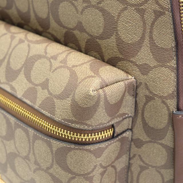 【ABランク】 コーチ COACH チャーリー バックパック PVC / レザー シグネチャー F58314 リュック デイパック メンズ レディース ベージュ / ブラウン 正規品 中古 mbo22001_8