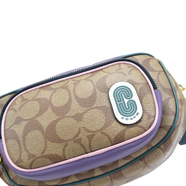 ABランク】 コーチ COACH ボディバッグ PVC / レザー シグネチャー