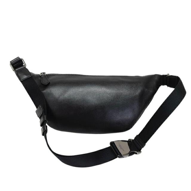 COACH メンズ ワンショルダーバッグ ボディバッグ 本革 ブラック
