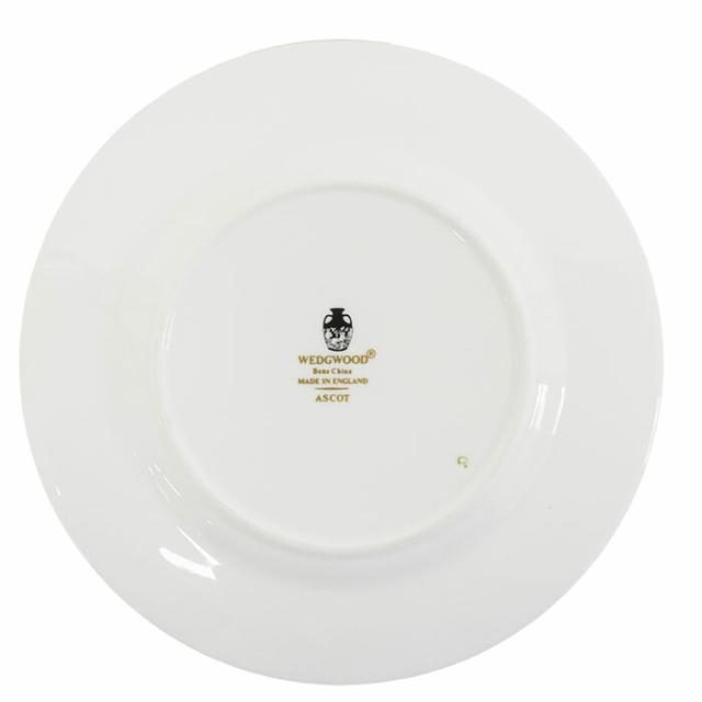 【ABランク】 ウェッジウッド WEDGWOOD アスコット (ASCOT) デザートプレート 11点 ボーンチャイナ (陶器) 金彩 イギリス製 廃盤品 黒壺 レディース メンズ ホワイト / ゴールド 正規品 中古 mbm07021
