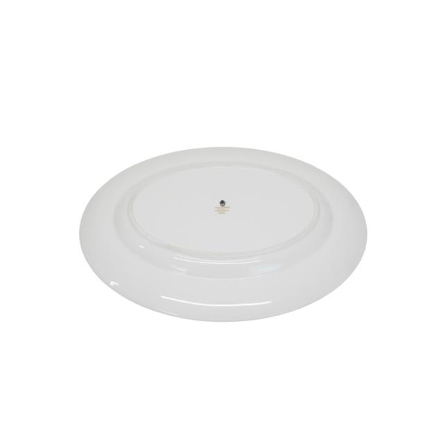 【ABランク】 ウェッジウッド WEDGWOOD アスコット (ASCOT) オーバルプレート 35cm ボーンチャイナ (陶器) 金彩 イギリス製 廃盤品 黒壺 レディース メンズ ホワイト / ゴールド 正規品 中古 mbm07022