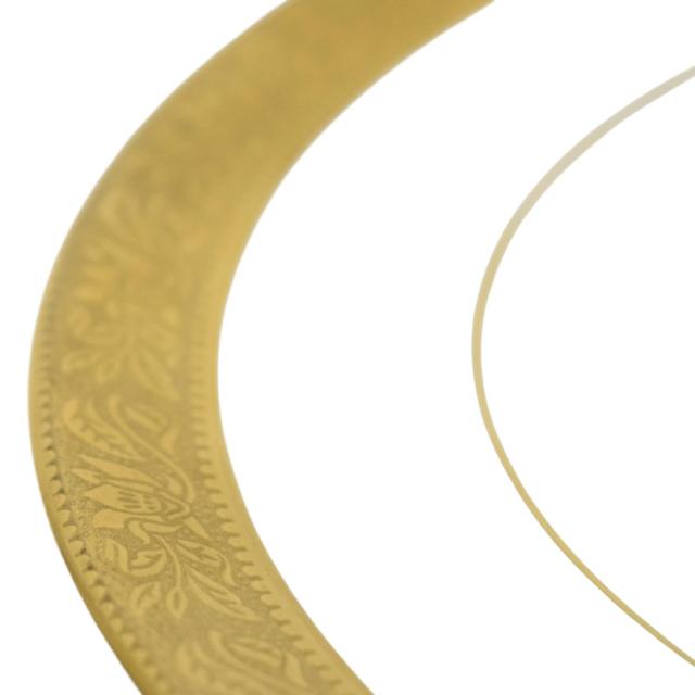 【ABランク】 ウェッジウッド WEDGWOOD アスコット (ASCOT) オーバルプレート 35cm ボーンチャイナ (陶器) 金彩 イギリス製 廃盤品 黒壺 レディース メンズ ホワイト / ゴールド 正規品 中古 mbm07022