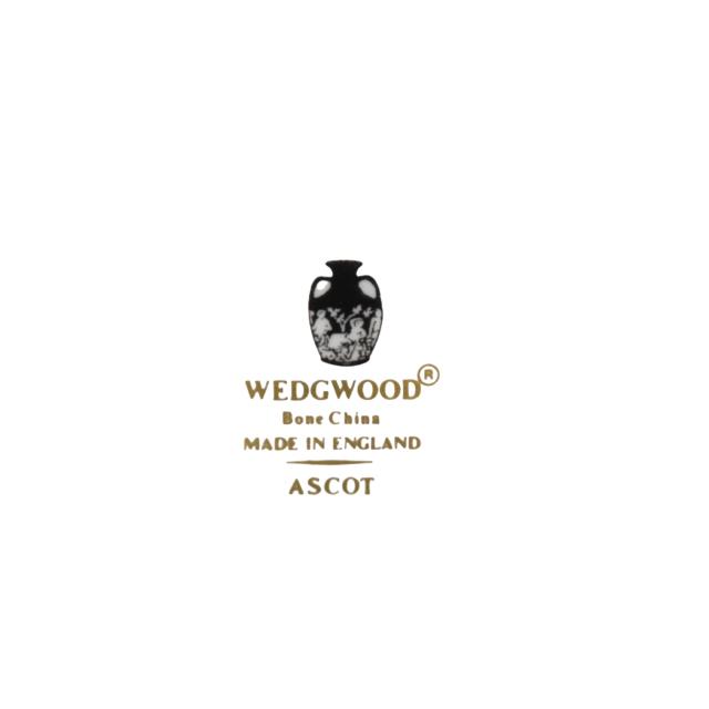 【ABランク】 ウェッジウッド WEDGWOOD アスコット (ASCOT) オーバルプレート 35cm ボーンチャイナ (陶器) 金彩 イギリス製 廃盤品 黒壺 レディース メンズ ホワイト / ゴールド 正規品 中古 mbm07022
