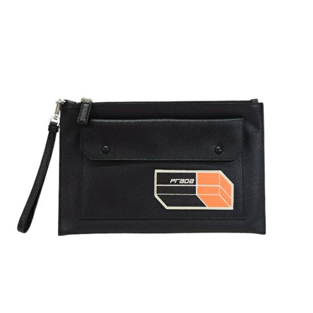 SAランク】 プラダ PRADA クラッチ サフィアーノ (レザー) 2NG005