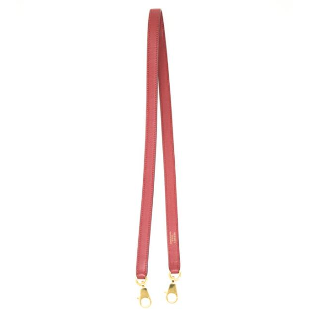 【ABランク】 エルメス HERMES ショルダーストラップ バンドリエール クシュベル (レザー) GD金具 □C刻印 (1999年) バッグ アクセサリー ケリー ボリード 交換用 ルージュヴィフ (レッド) 正規品 中古 mbq26002 ABランク】 エルメス HERMES ショルダーストラップ バンドリエール