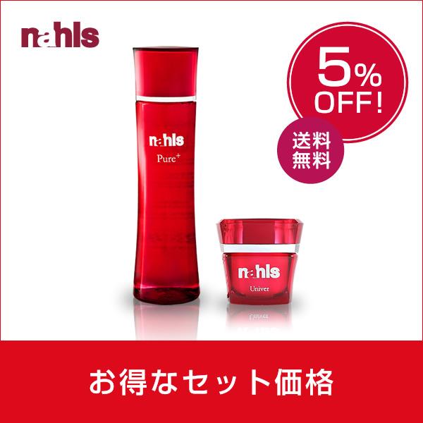 セット　エイジングケア　化粧水　ナールスピュア1本＆保湿クリーム　ユニバ1個