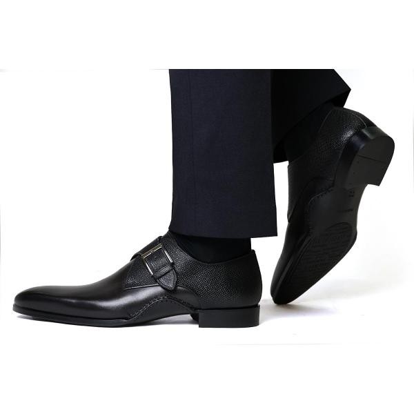 【クインクラシコオリジナルモデル】 マグナーニ メンズ ドレスシューズ ミクストメディア シングルモンク スペイン製 MAGNANNI 23040の通販は
