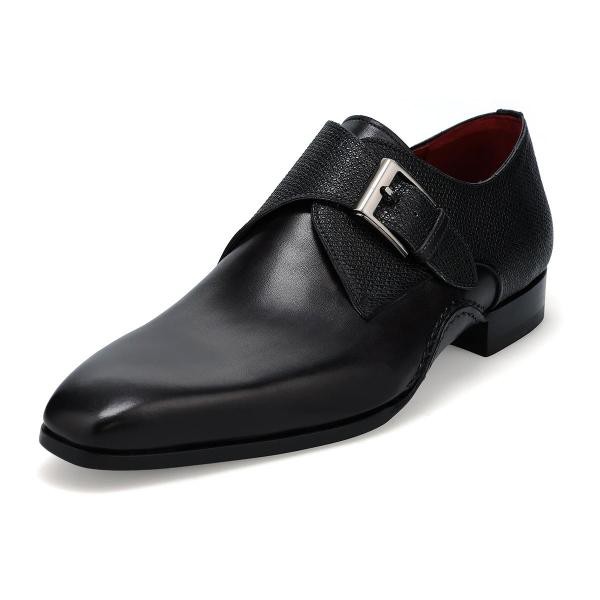 【クインクラシコオリジナルモデル】 マグナーニ メンズ ドレスシューズ ミクストメディア シングルモンク スペイン製 MAGNANNI 23040の通販は