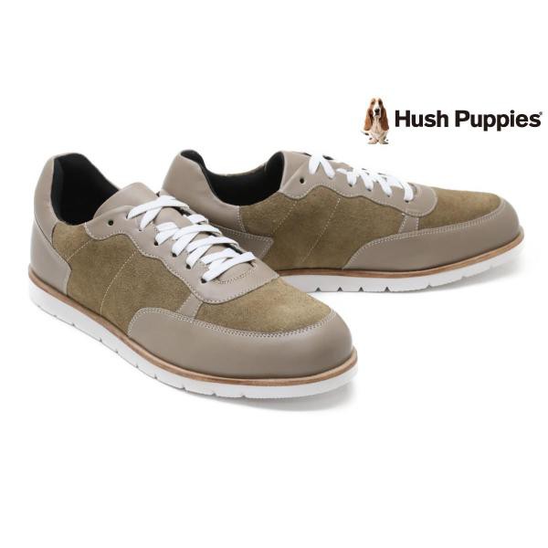 サイズ交換片道無料 ハッシュパピー シューズ 靴 メンズ スニーカー 3E 日本製 Hush Puppies ベージュ m-7106t bg カジュアルの通販は
