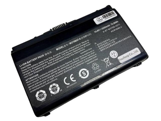 【純正】6-87-w37ss-427 14.8V 76.96Wh clevo ノート PC ノートパソコン 純正 交換バッテリー の通販は 23,708円