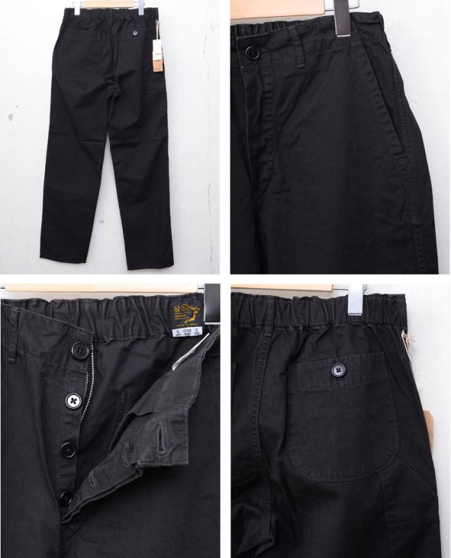orslow / UNISEX MODEL / FRENCH WORK PANTS / HERRING BONE TWILL COTTON (5000) / BLACK (61B) オアスロウ / ユニセックスモデル / フレンチワークパンツ / ヘリンボーンツイルコットン / ブラック_1