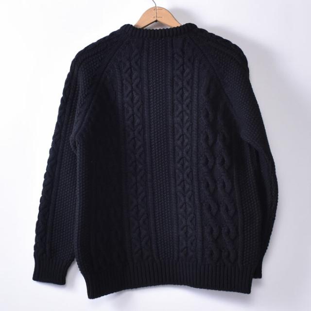 ★50％OFF SALE！ SCOTT & CHARTERS / スコット＆チャーターズ クルーネックセーター アランパターン スーパージーロンラムウール 全3色_1