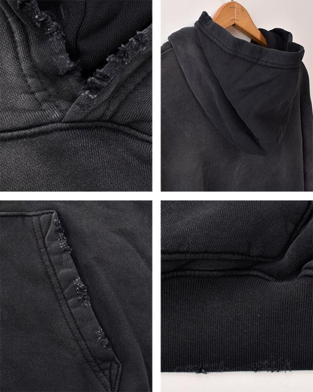 MOOJIMOOJI / OVERSIZED CROP HOODIE AGED ムージームージー / オーバーサイズ クロップ フーディー エイジド パーカー 全9色_12