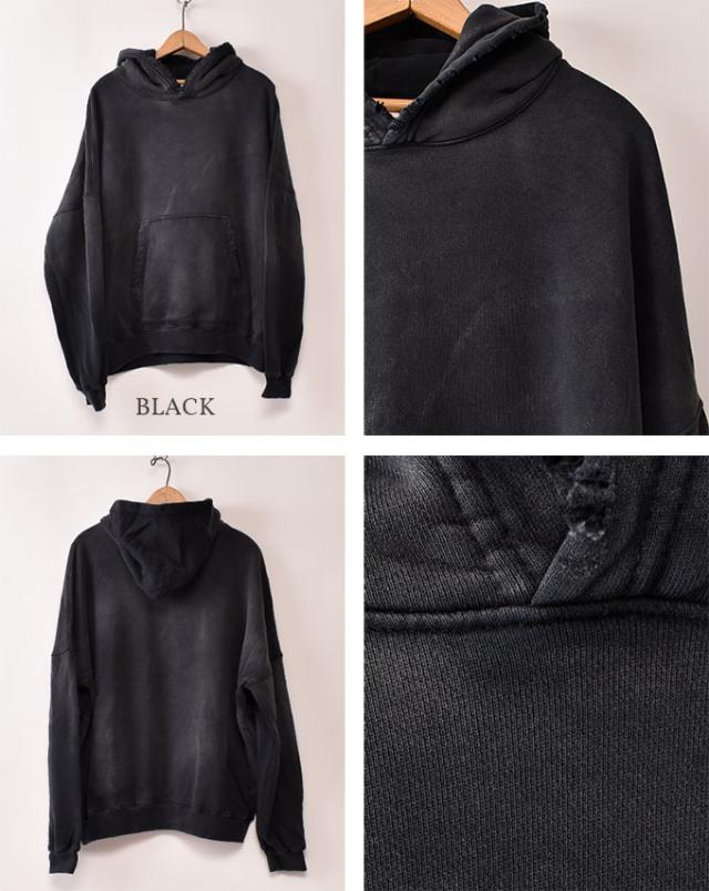 MOOJIMOOJI / OVERSIZED CROP HOODIE AGED ムージームージー / オーバーサイズ クロップ フーディー エイジド パーカー 全9色_2