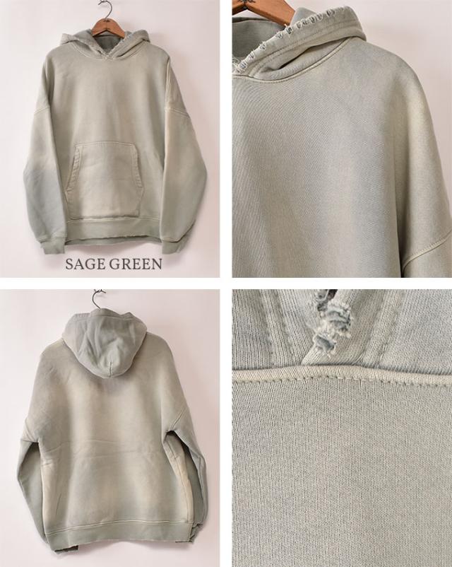 MOOJIMOOJI / OVERSIZED CROP HOODIE AGED ムージームージー / オーバーサイズ クロップ フーディー エイジド パーカー 全9色_8