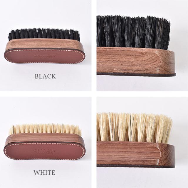 Crockett&Jones / BRUSH S (5290100301) クロケット＆ジョーンズ / 純正靴ブラシ 艶出しブラシ 仕上げ用 豚毛 全2色 (BLACK・WHITE) z10x_1