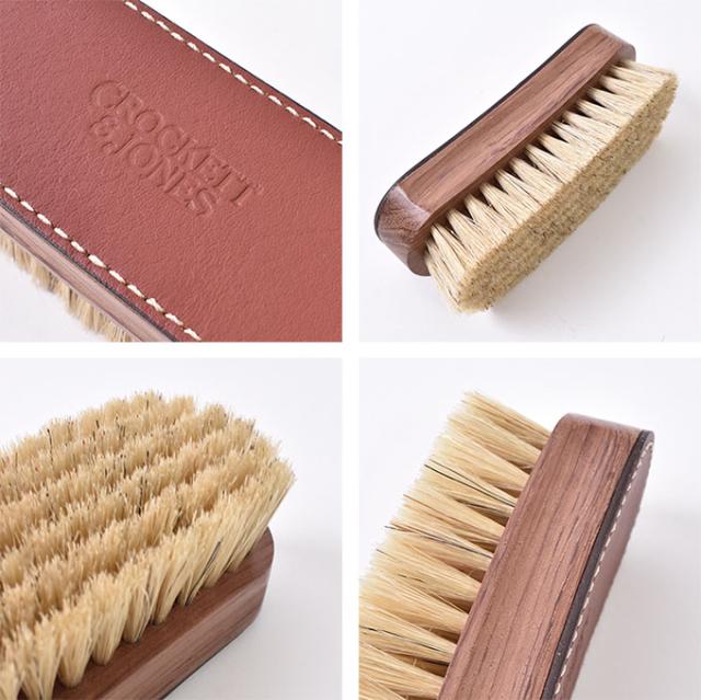 Crockett&Jones / BRUSH S (5290100301) クロケット＆ジョーンズ / 純正靴ブラシ 艶出しブラシ 仕上げ用 豚毛 全2色 (BLACK・WHITE) z10x_2