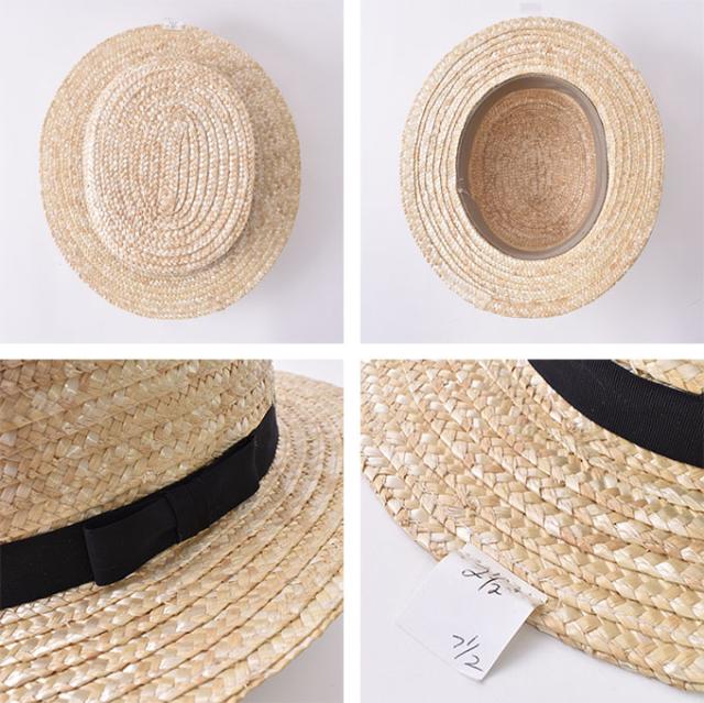 FLYING CLOUD HATS BY AMISH / STRAW HAT WITH RIBBON AND BOW フライングクラウドハット / アーミッシュハット パナマハット パナマ帽 麦わら帽 ストローハット_4