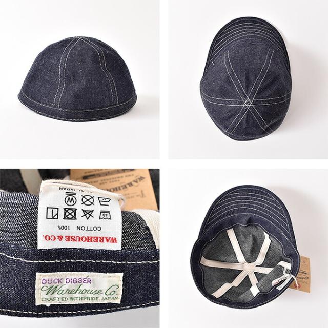 ウエアハウス / Lot 5242 / デニムキャップ / インディゴ ノンウォッシュ WAREHOUSE / DENIM CAP / INDIGO NON WASH [ネコポス対応]
