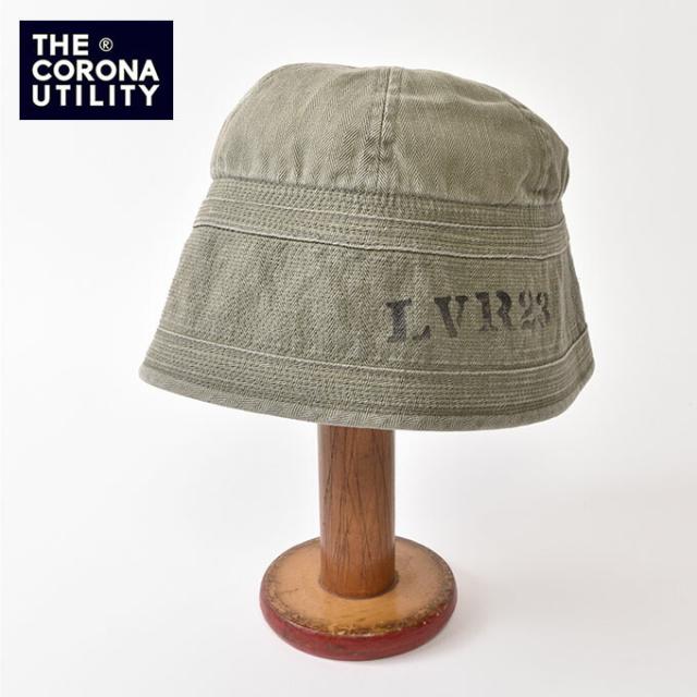 THE CORONA UTILITY / CA010-25-04 NAVY HAT / Olive green w/ Bio-wash コロナユーティリティ / ネイビー ハット / オリーブグリーン バイオウォッシュ [ネコポス対応]