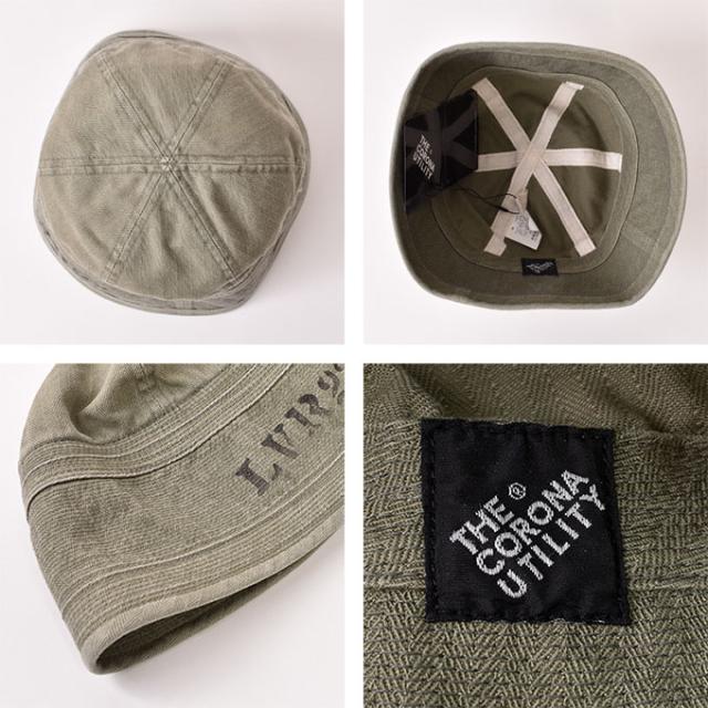 THE CORONA UTILITY / CA010-25-04 NAVY HAT / Olive green w/ Bio-wash コロナユーティリティ / ネイビー ハット / オリーブグリーン バイオウォッシュ [ネコポス対応]_3