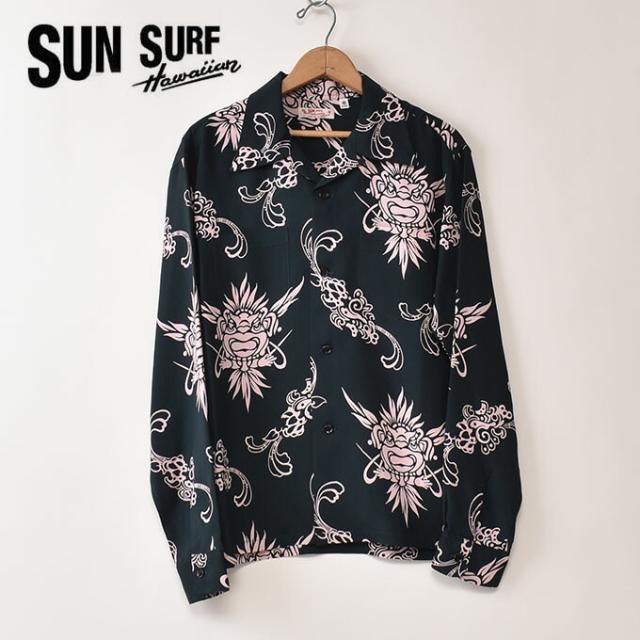 東洋エンタープライズ サンサーフ / Lot No.SS29601 / 長袖 レーヨン アロハシャツ ハワイアンシャツ / ブラック SUN SURF / INCARNATION OF GOD / 119) BLACK