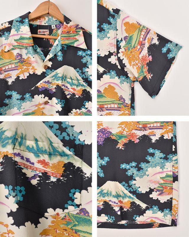 東洋エンタープライズ サンサーフ / Lot No.SS39618 / 半袖 レーヨン アロハシャツ ハワイアンシャツ / ブラック SUN SURF / “ANCIENT CAPITAL”  / 119) BLACK_2