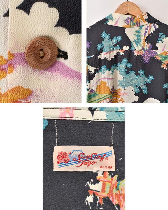 東洋エンタープライズ サンサーフ / Lot No.SS39618 / 半袖 レーヨン アロハシャツ ハワイアンシャツ / ブラック SUN SURF / “ANCIENT CAPITAL”  / 119) BLACK_3