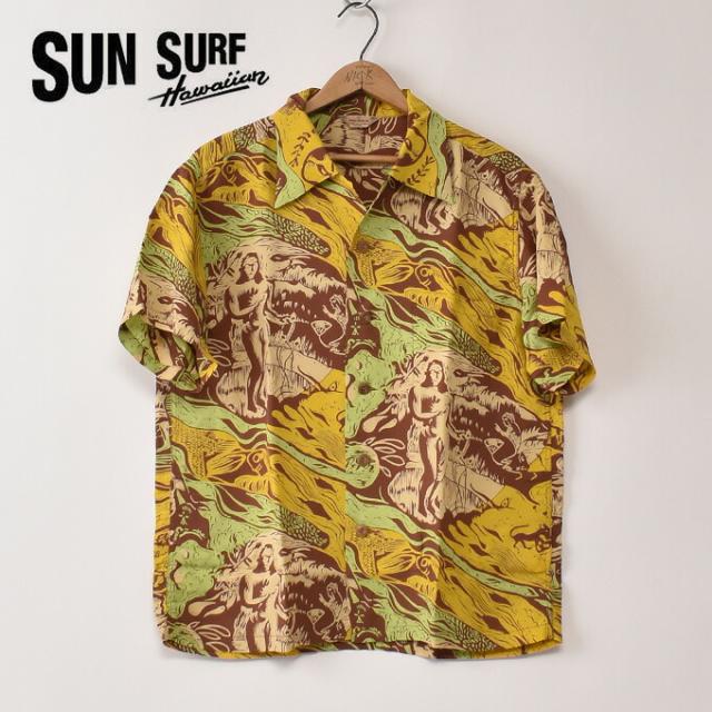 東洋エンタープライズ / サンサーフ / Lot No. SS39673 / スペシャルエディション アロハシャツ SUN SURF / SPECIAL EDITION “GAUGUIN WOODCUT MYSTIC” (SHORT SLEEVE) / 138) BROWN