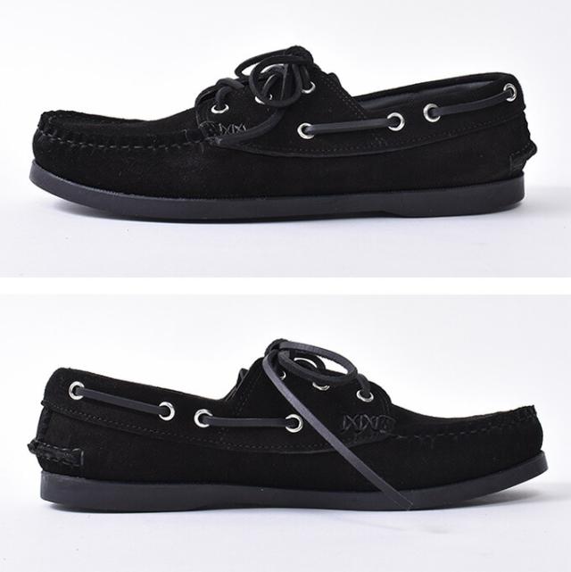 ★40％OFF SALE！ YUKETEN / BOAT SHOE w/camp sole / FO Nero ユケテン / モカシン デッキシューズ / ブラック スウェード_1