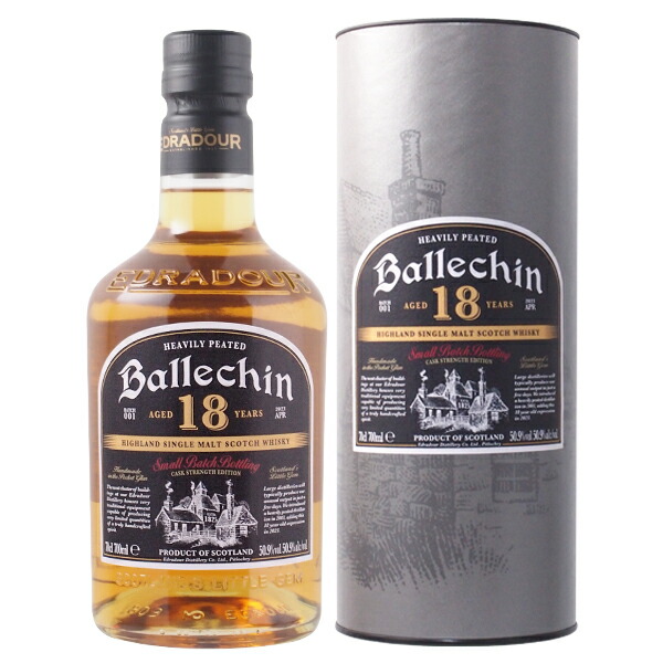 バレッヒェン 18年 50.9% 700ml【円柱箱入】オフィシャル  ヘビリー ピーテッド スモールバッチ カスクストレングス ウイスキーギフト ウイスキー ギフト シングルモルト SCOTCH WHISKY WHISKEY_1