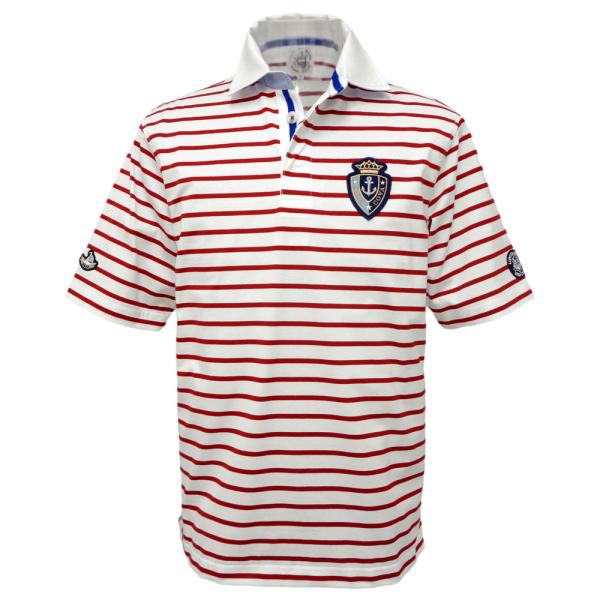 30%OFF 2024春夏 シナコバ マリンボーダー半袖ラガーシャツ (アカ系) M L LL PS*0124110510960の通販は 15,523円