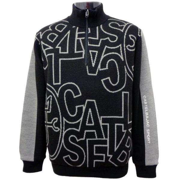 50%OFF 秋冬 カステルバジャック 防風リバーシブル ハーフジップ セーター 黒  SW*02723346111499の通販は