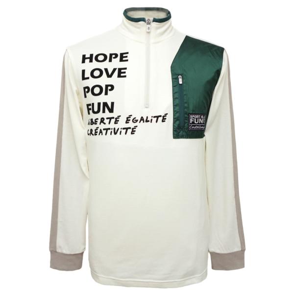 40%OFF 秋冬 カステルバジャック 配色切り替え 暖か保温 ハイネック長袖 Ｔシャツ オフホワイト  PS*02723347111001の通販は 15,840円