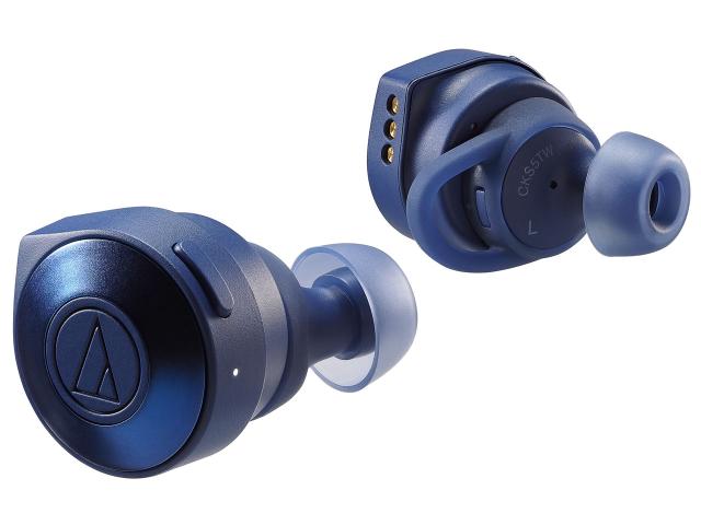 audio-technica 完全ワイヤレスイヤホン SOLID BASS ATH-CKS5TW BL [ブルー] 即納OKの通販は